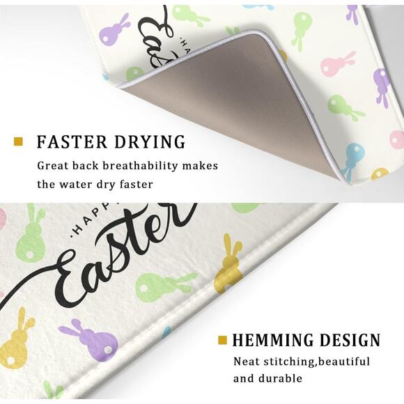 Easter Bunny Kitchen Drying Mat – Fast-Drying, Non-Slip Design - Picture 3 of 4